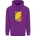 Torn Chad Flag Chadian Day Football Childrens Kids Hoodie Purple