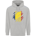 Torn Chad Flag Chadian Day Football Childrens Kids Hoodie Sports Grey