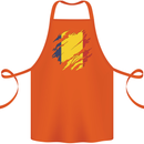 Torn Chad Flag Chadian Day Football Cotton Apron 100% Organic Orange
