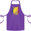 Torn Chad Flag Chadian Day Football Cotton Apron 100% Organic Purple