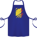 Torn Chad Flag Chadian Day Football Cotton Apron 100% Organic Royal Blue
