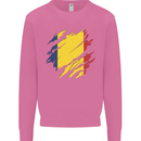 Torn Chad Flag Chadian Day Football Mens Sweatshirt Jumper Azalea