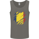 Torn Chad Flag Chadian Day Football Mens Vest Tank Top Charcoal