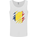 Torn Chad Flag Chadian Day Football Mens Vest Tank Top White