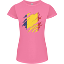 Torn Chad Flag Chadian Day Football Womens Petite Cut T-Shirt Azalea