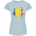Torn Chad Flag Chadian Day Football Womens Petite Cut T-Shirt Light Blue