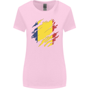 Torn Chad Flag Chadian Day Football Womens Wider Cut T-Shirt Light Pink