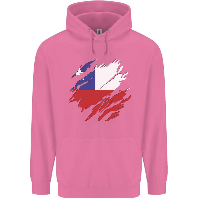 Torn Chile Flag Chilean Day Football Childrens Kids Hoodie Azalea