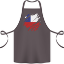 Torn Chile Flag Chilean Day Football Cotton Apron 100% Organic Dark Grey
