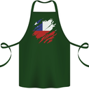 Torn Chile Flag Chilean Day Football Cotton Apron 100% Organic Forest Green
