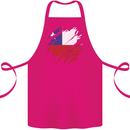 Torn Chile Flag Chilean Day Football Cotton Apron 100% Organic Pink