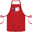 Torn Chile Flag Chilean Day Football Cotton Apron 100% Organic Red
