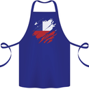 Torn Chile Flag Chilean Day Football Cotton Apron 100% Organic Royal Blue