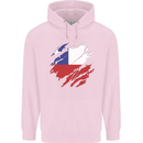 Torn Chile Flag Chilean Day Football Mens 80% Cotton Hoodie Light Pink