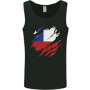 Torn Chile Flag Chilean Day Football Mens Vest Tank Top Black