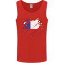 Torn Chile Flag Chilean Day Football Mens Vest Tank Top Red