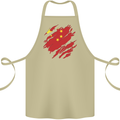Torn China Flag Chinese Day Football Cotton Apron 100% Organic Khaki