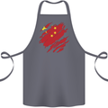 Torn China Flag Chinese Day Football Cotton Apron 100% Organic Steel