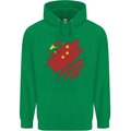 Torn China Flag Chinese Day Football Mens 80% Cotton Hoodie Irish Green