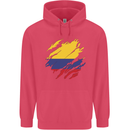 Torn Columbia Flag Columbian Day Football Childrens Kids Hoodie Heliconia