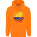 Torn Columbia Flag Columbian Day Football Childrens Kids Hoodie Orange