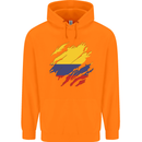 Torn Columbia Flag Columbian Day Football Childrens Kids Hoodie Orange