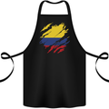 Torn Columbia Flag Columbian Day Football Cotton Apron 100% Organic Black