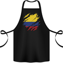 Torn Columbia Flag Columbian Day Football Cotton Apron 100% Organic Black