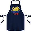 Torn Columbia Flag Columbian Day Football Cotton Apron 100% Organic Navy Blue