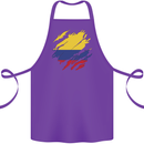 Torn Columbia Flag Columbian Day Football Cotton Apron 100% Organic Purple