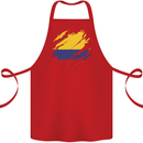 Torn Columbia Flag Columbian Day Football Cotton Apron 100% Organic Red