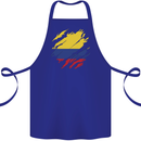 Torn Columbia Flag Columbian Day Football Cotton Apron 100% Organic Royal Blue