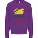 Torn Columbia Flag Columbian Day Football Kids Sweatshirt Jumper Purple