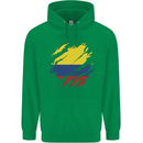 Torn Columbia Flag Columbian Day Football Mens 80% Cotton Hoodie Irish Green