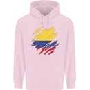 Torn Columbia Flag Columbian Day Football Mens 80% Cotton Hoodie Light Pink