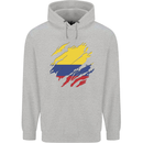 Torn Columbia Flag Columbian Day Football Mens 80% Cotton Hoodie Sports Grey