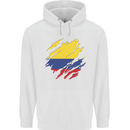 Torn Columbia Flag Columbian Day Football Mens 80% Cotton Hoodie White