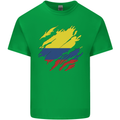 Torn Columbia Flag Columbian Day Football Mens Cotton T-Shirt Tee Top Irish Green