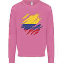 Torn Columbia Flag Columbian Day Football Mens Sweatshirt Jumper Azalea