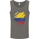 Torn Columbia Flag Columbian Day Football Mens Vest Tank Top Charcoal