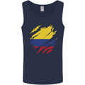 Torn Columbia Flag Columbian Day Football Mens Vest Tank Top Navy Blue