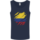 Torn Columbia Flag Columbian Day Football Mens Vest Tank Top Navy Blue