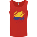 Torn Columbia Flag Columbian Day Football Mens Vest Tank Top Red