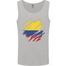 Torn Columbia Flag Columbian Day Football Mens Vest Tank Top Sports Grey