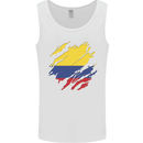 Torn Columbia Flag Columbian Day Football Mens Vest Tank Top White