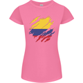 Torn Columbia Flag Columbian Day Football Womens Petite Cut T-Shirt Azalea
