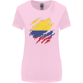 Torn Columbia Flag Columbian Day Football Womens Wider Cut T-Shirt Light Pink