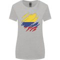 Torn Columbia Flag Columbian Day Football Womens Wider Cut T-Shirt Sports Grey