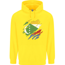 Torn Comoros Flag Comorian Day Football Childrens Kids Hoodie Yellow