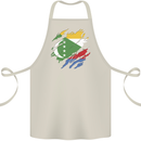 Torn Comoros Flag Comorian Day Football Cotton Apron 100% Organic Natural